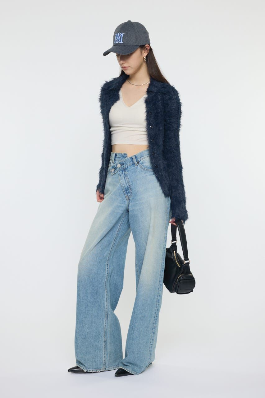 MOUSSY「FEATHER LIKE KNIT シャツ」|ニット・セーター|