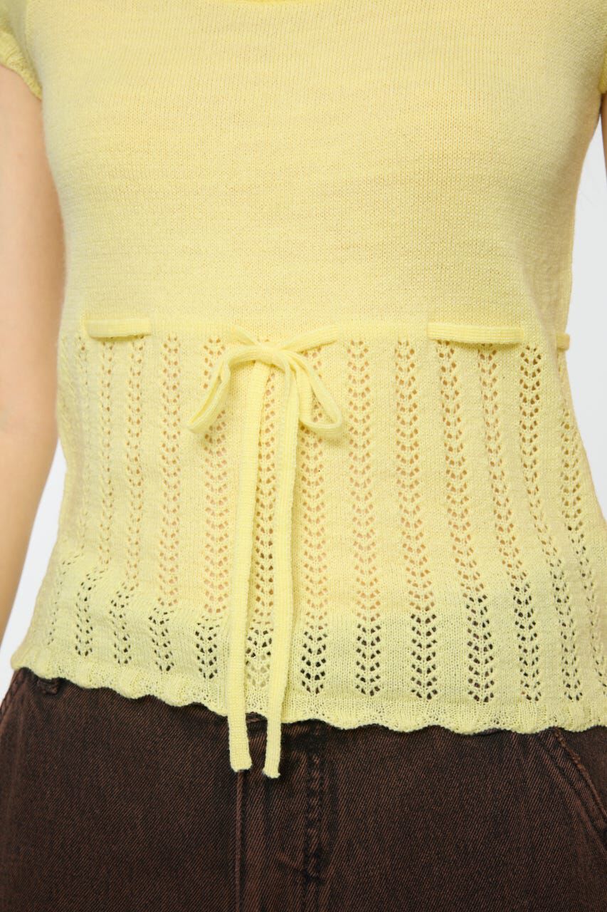 MOUSSY「MIXED EYELET ENSEMBLE トップス」|ニット・セーター|