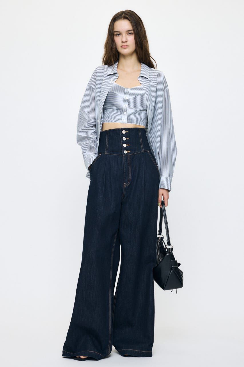 MOUSSY「CORSET DESIGN バギー」|デニム|