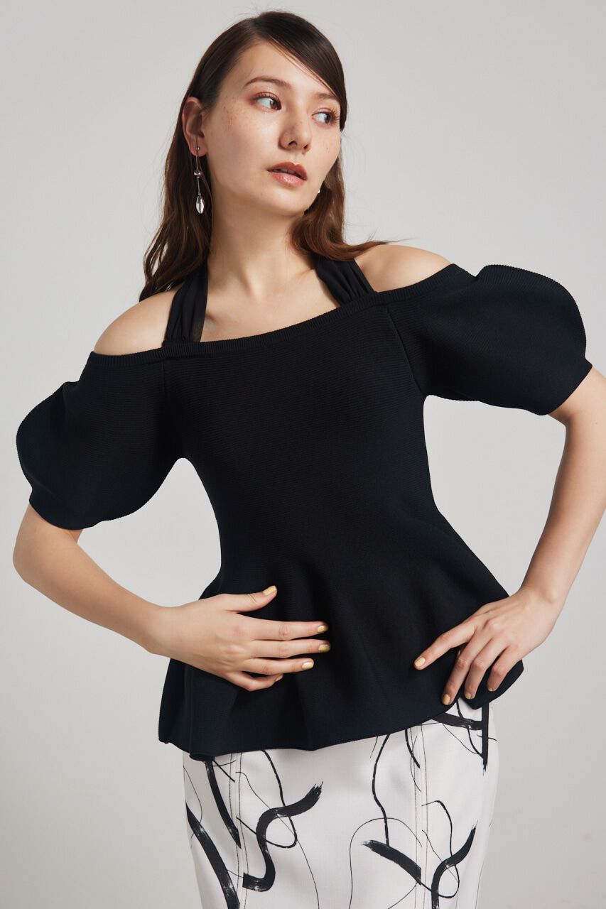 rienda「メニーWAYペプラムKnit TOP」|ニット・セーター|