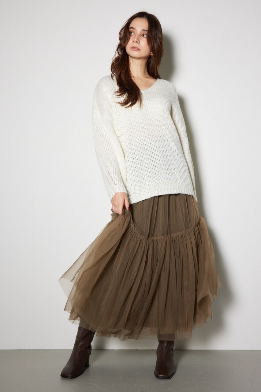 rienda「ローゲージオーバーニットトップス」|ニット・セーター|