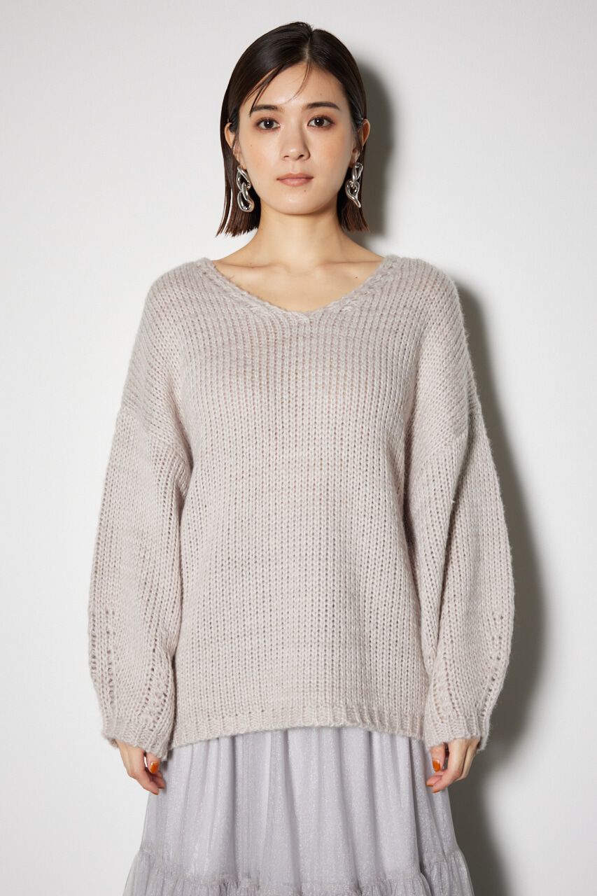 rienda「ローゲージオーバーニットトップス」|ニット・セーター|