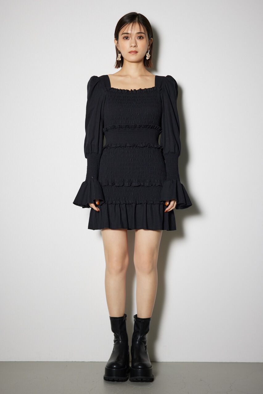 rienda「シャーリングタイトミニワンピース」|ワンピース|