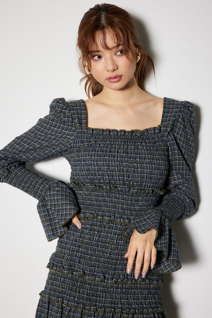 rienda「シャーリングタイトミニワンピース」|ワンピース|