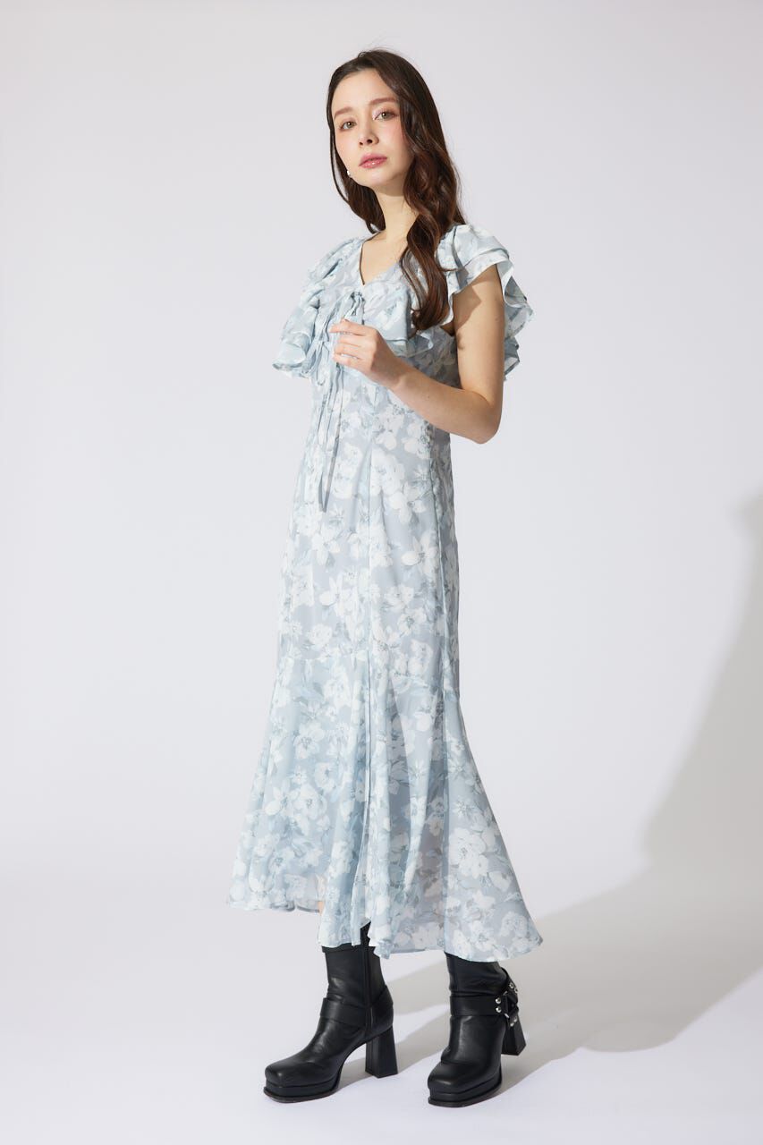 rienda「フリルフラワーロングワンピース」|ワンピース|