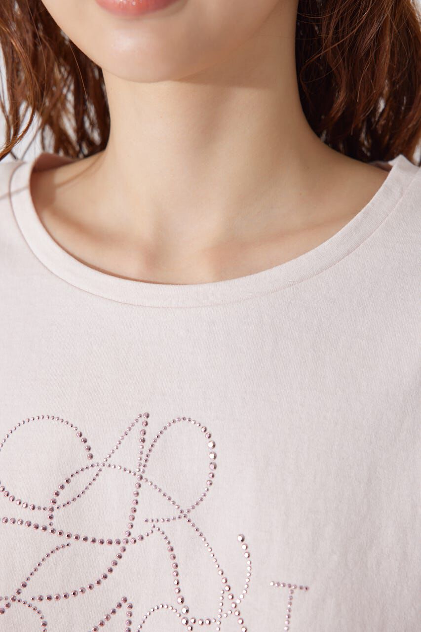 rienda「ラインストーンロゴTシャツ」|Tシャツ・カットソー|