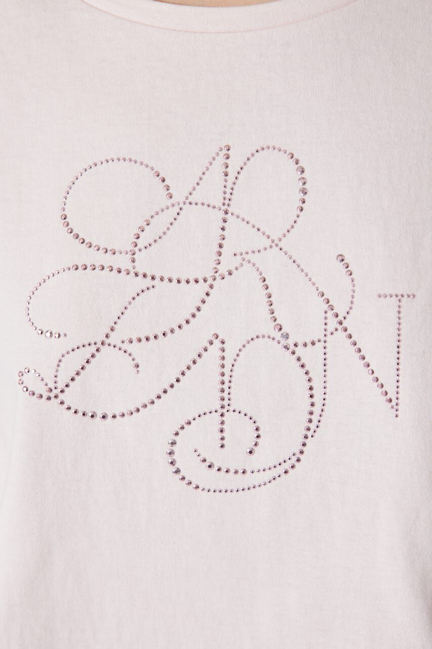 rienda「ラインストーンロゴTシャツ」|Tシャツ・カットソー|