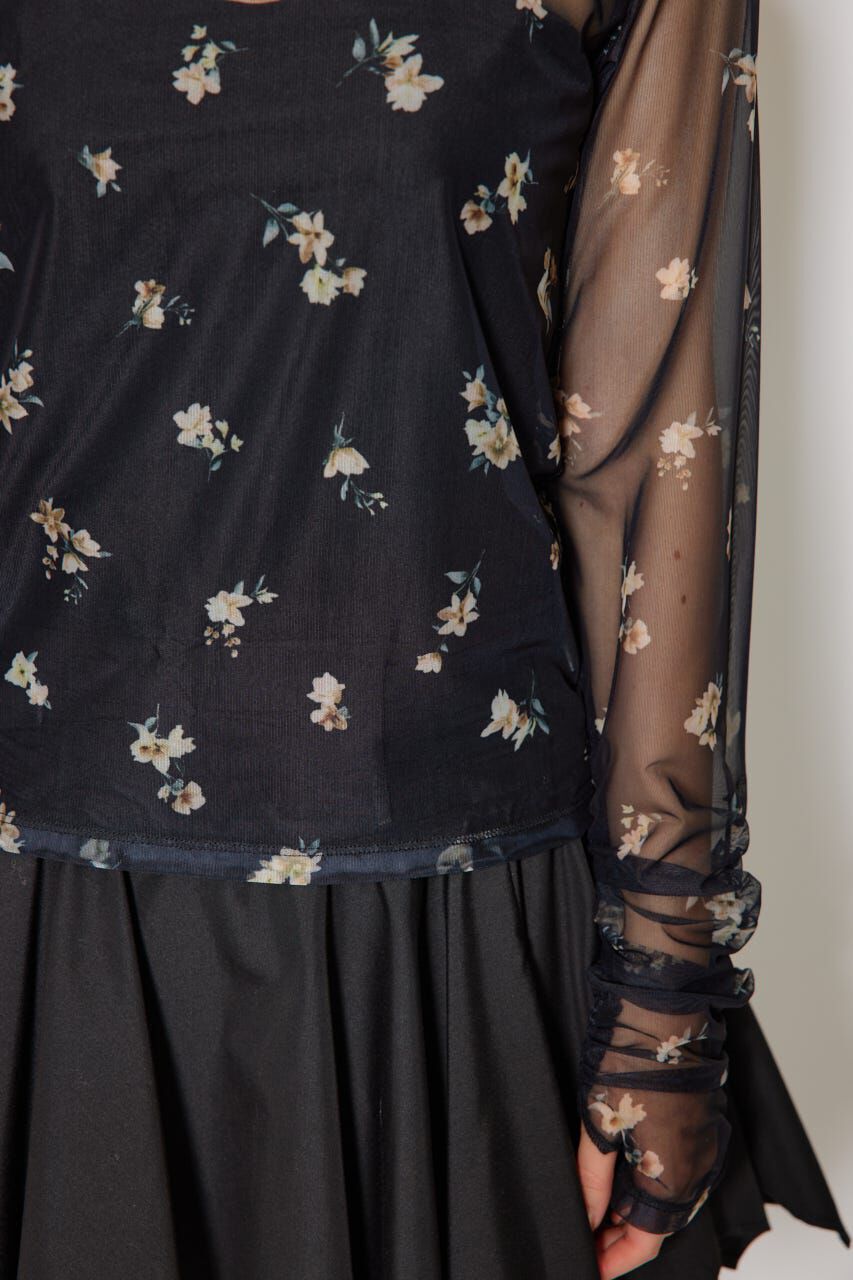 rienda「2WAYスリーブギャザーシアートップス」|Tシャツ・カットソー|