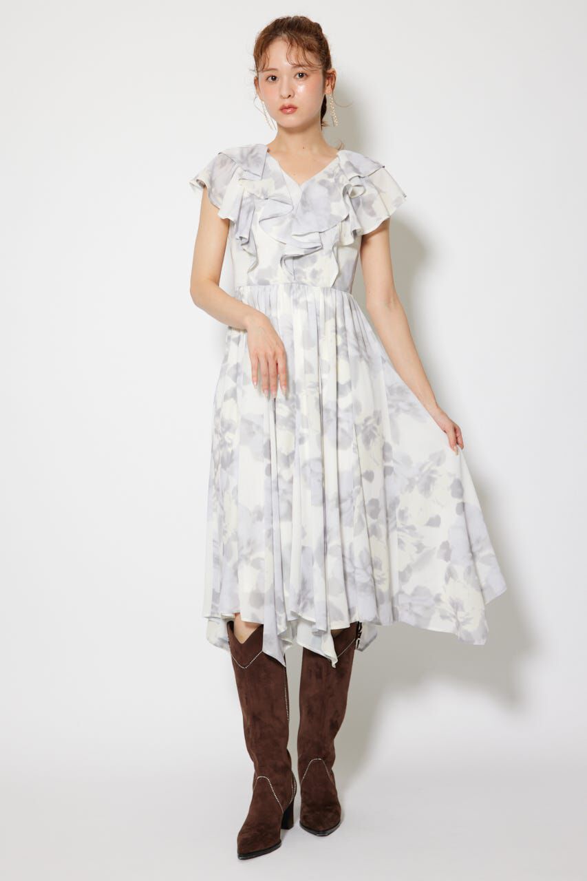 rienda「シアーパターンイレヘムワンピ」|ワンピース|