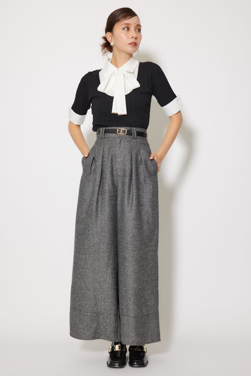 rienda「シャツドッキングハーフスリーブトップス」|ニット・セーター|