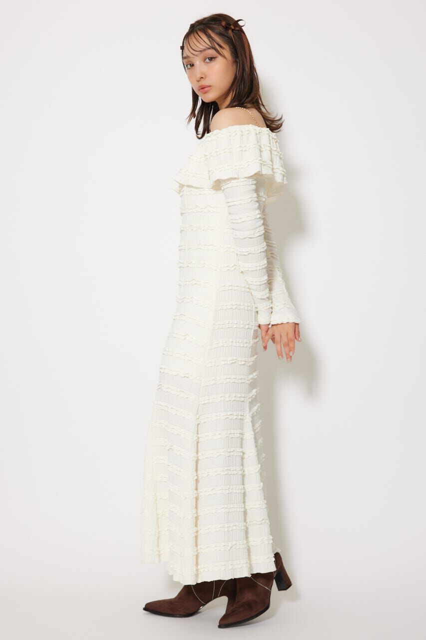 rienda「レースカットオフショルワンピース」|ワンピース|