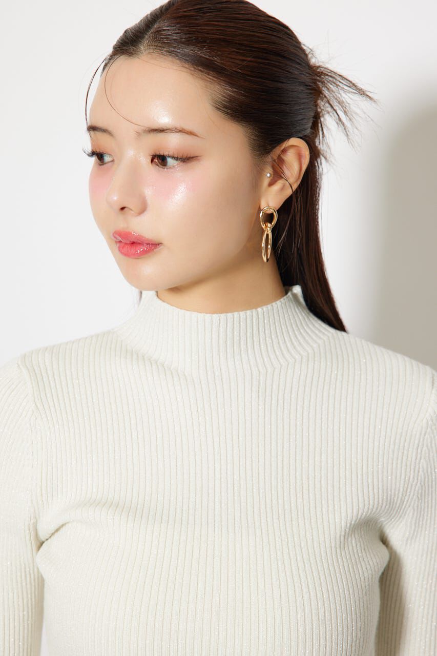 rienda「サムホール付きウォッシャブルハイネックニットトップス」|ニット・セーター|