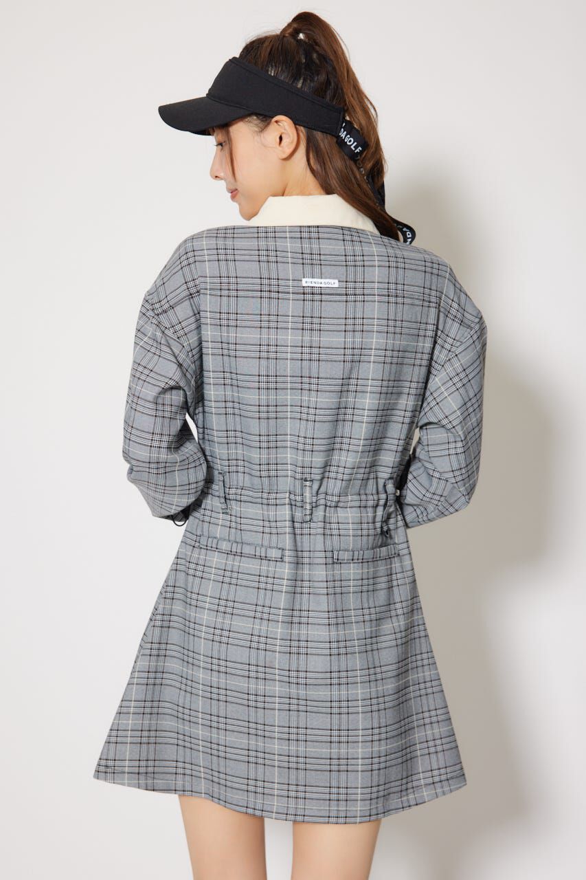 rienda「グレンチェックドロストワンピース」|ワンピース|