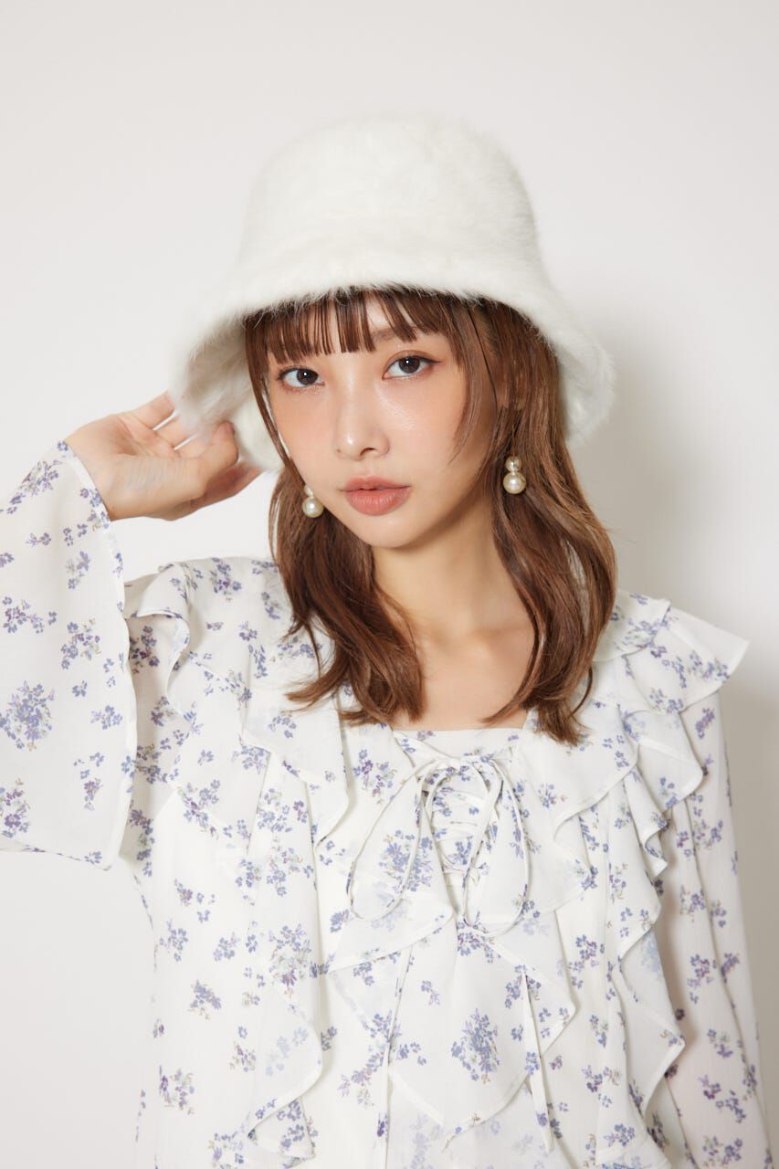 rienda「シャギーバケットハット」|その他|WHT