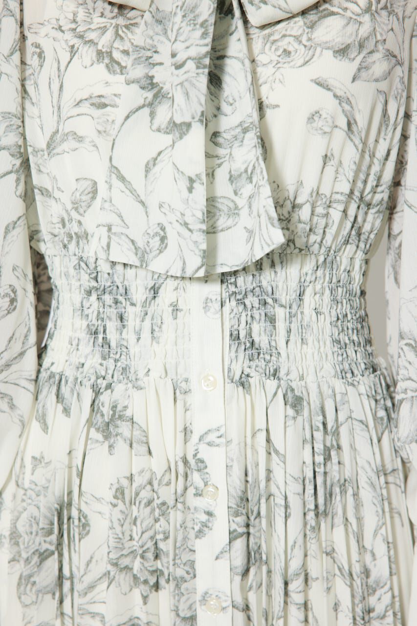 rienda「ラインフラワーボウタイワンピース」|ワンピース|