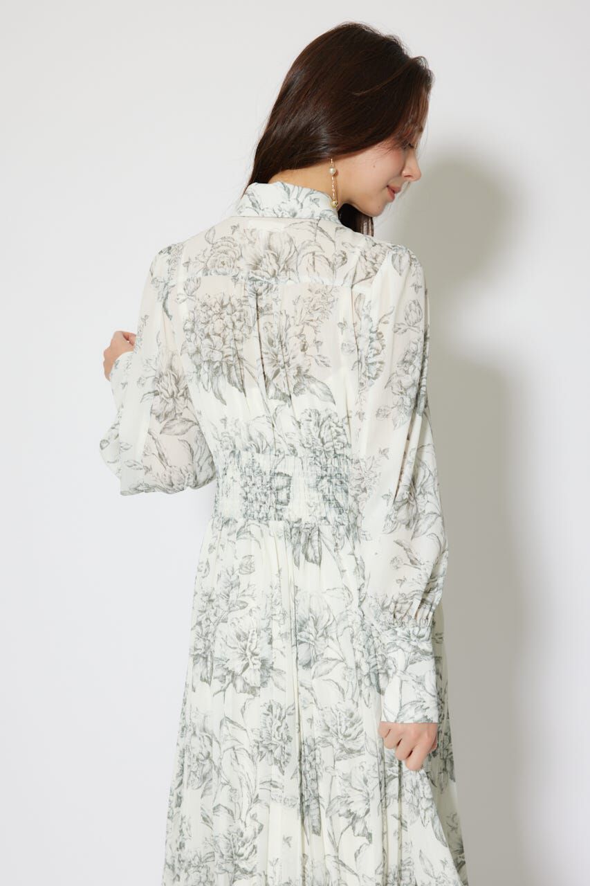 rienda「ラインフラワーボウタイワンピース」|ワンピース|