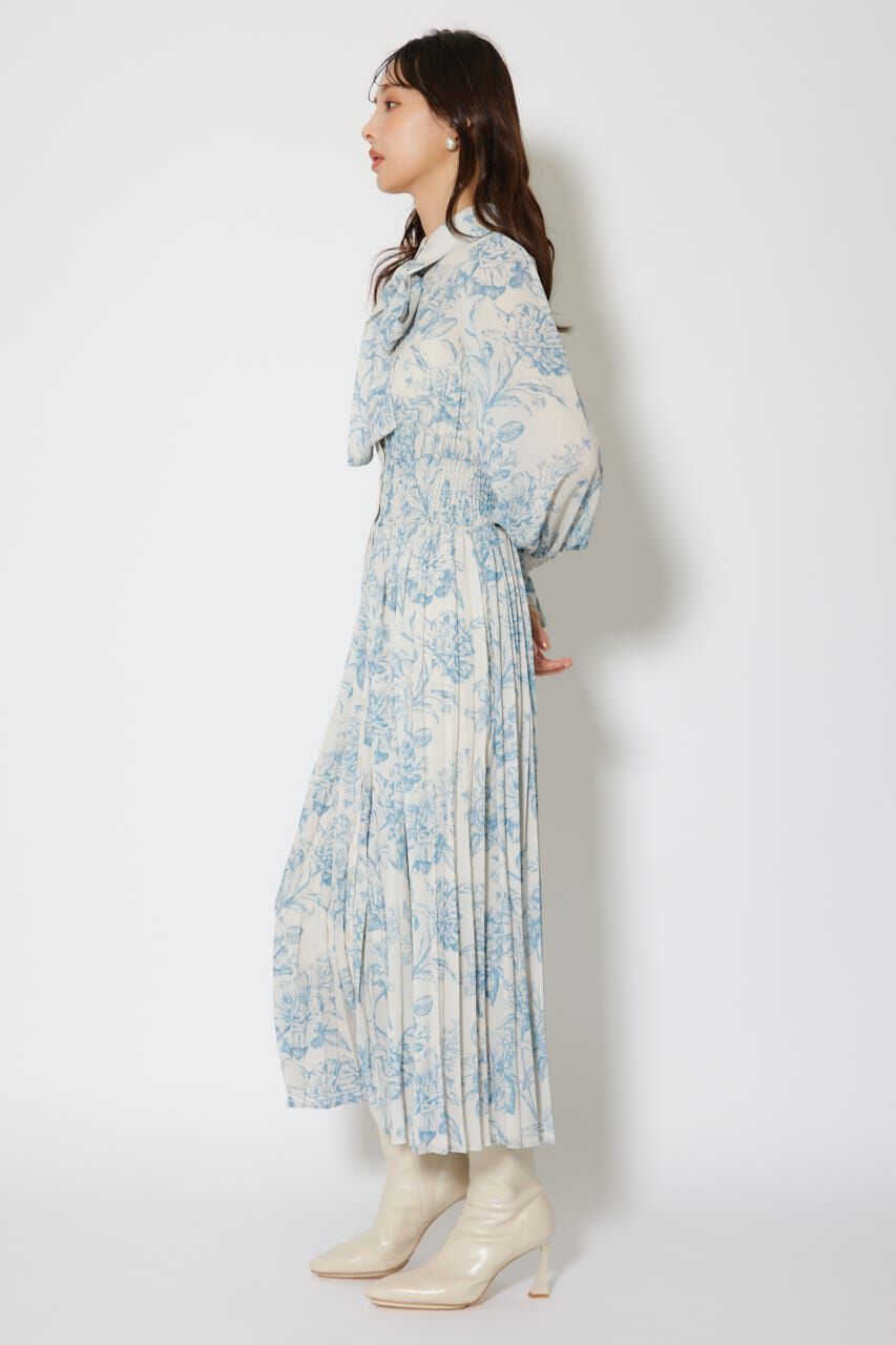 rienda「ラインフラワーボウタイワンピース」|ワンピース|