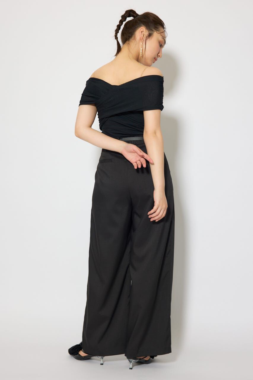 rienda「ベルト付き美ラインジャストウエストパンツ」|その他|