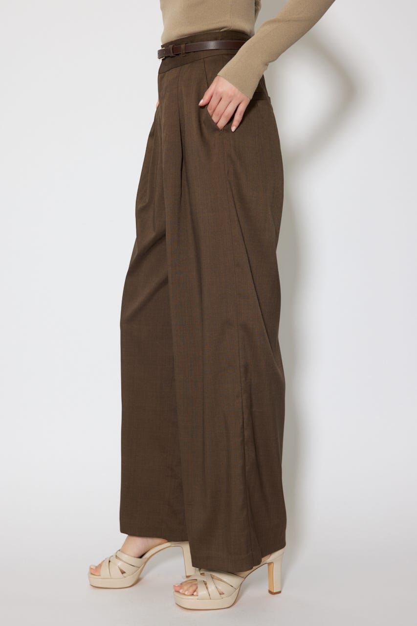 rienda「ベルト付き美ラインジャストウエストパンツ」|その他|