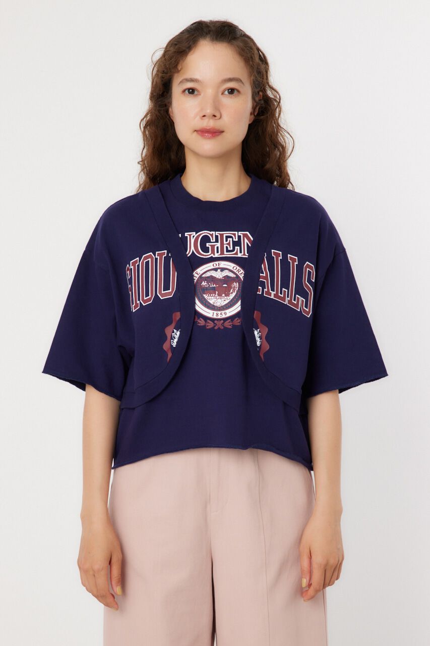 RODEO CROWNS「ボレロドッキングハーフスリーブスウェット」|Tシャツ・カットソー|