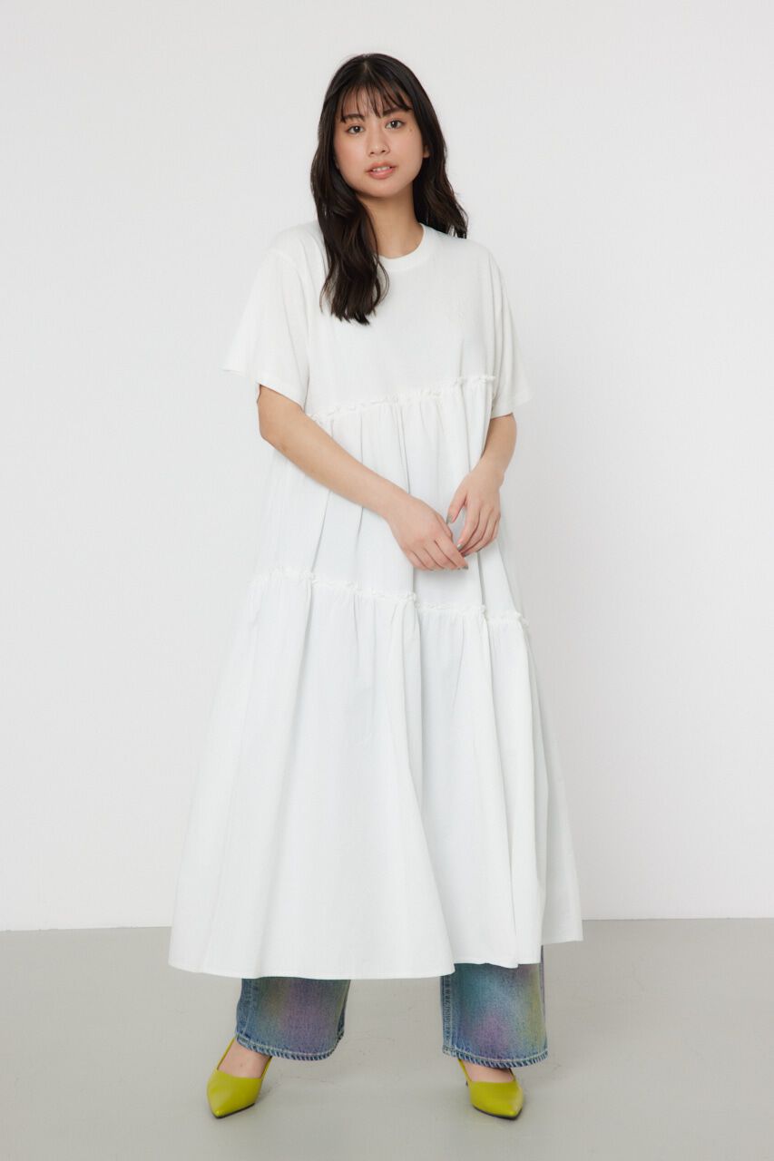 RODEO CROWNS「ピグメントギャザードッキングワンピース」|ワンピース|O/WHT1