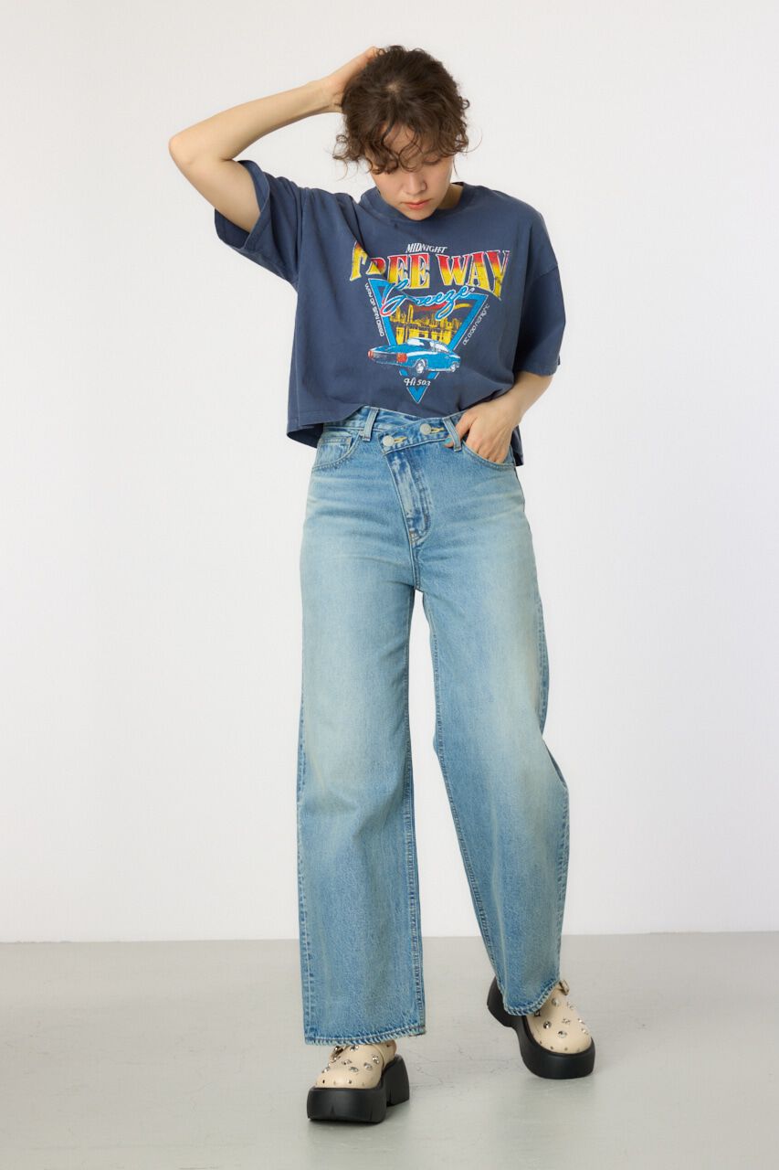 RODEO CROWNS「waist designフレアデニムパンツ」|デニム|