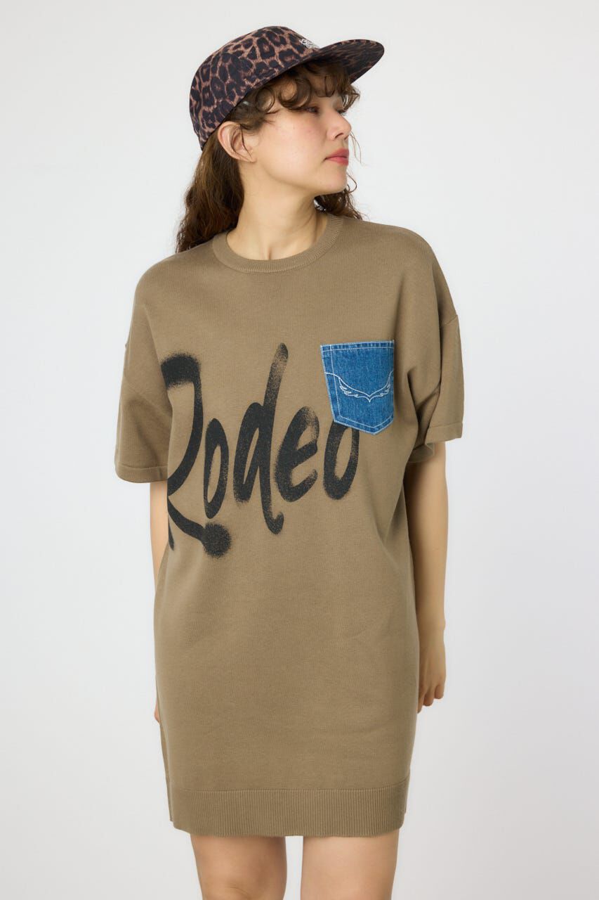 RODEO CROWNS「スプレーロゴニットワンピース」|ワンピース|