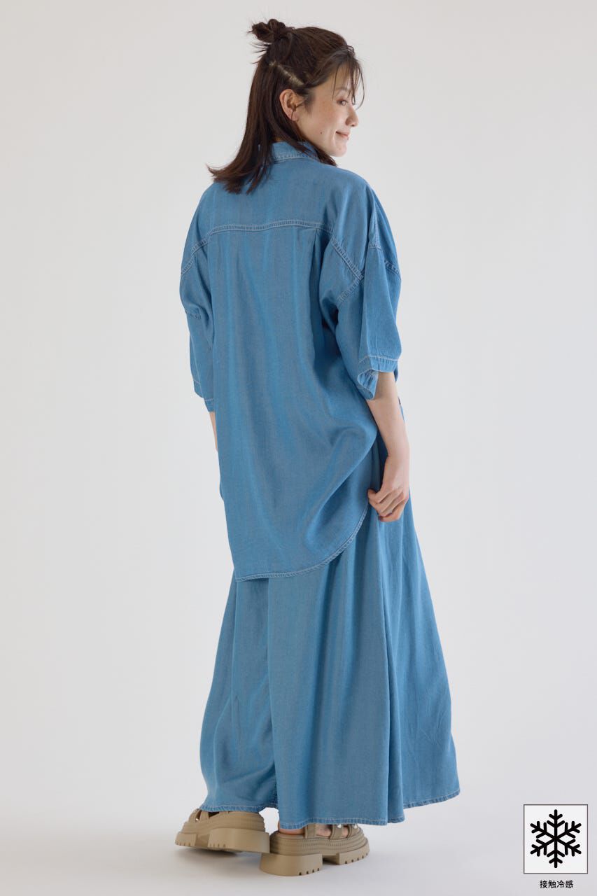 RODEO CROWNS「クールデニムリラックススカート」|デニム|