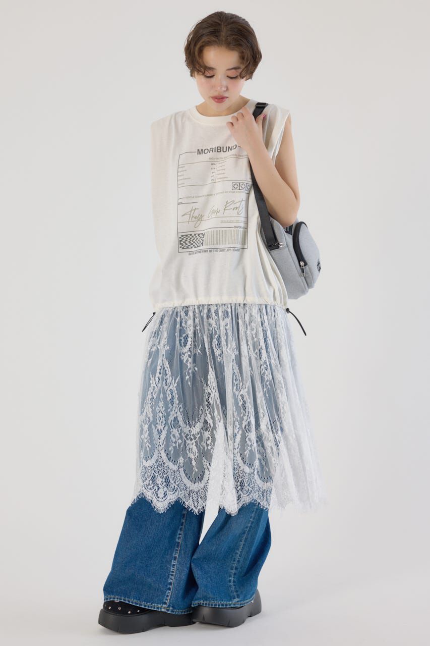 RODEO CROWNS「レースドッキングブラウジングワンピース」|ワンピース|