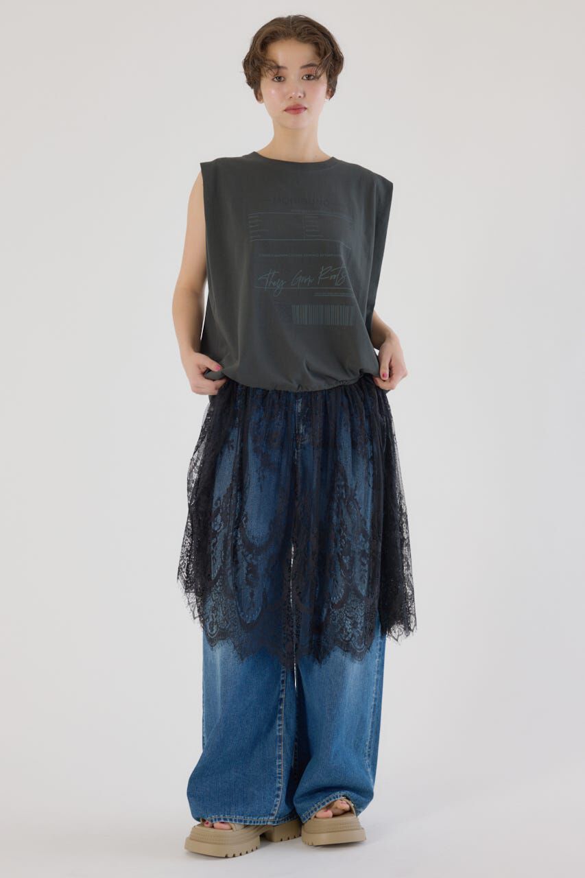 RODEO CROWNS「レースドッキングブラウジングワンピース」|ワンピース|