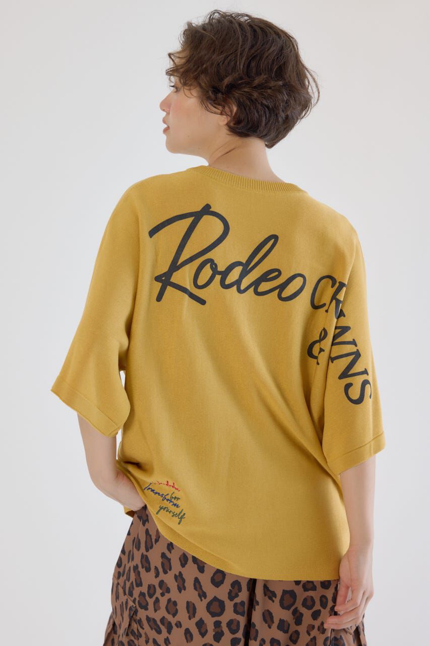 RODEO CROWNS「BIG LOGO5分袖ニットトップス」|ニット・セーター|