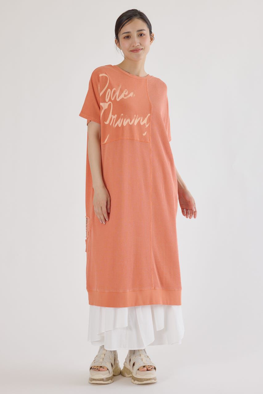 RODEO CROWNS「2way ワッフルコンビカットロングワンピース」|ワンピース|