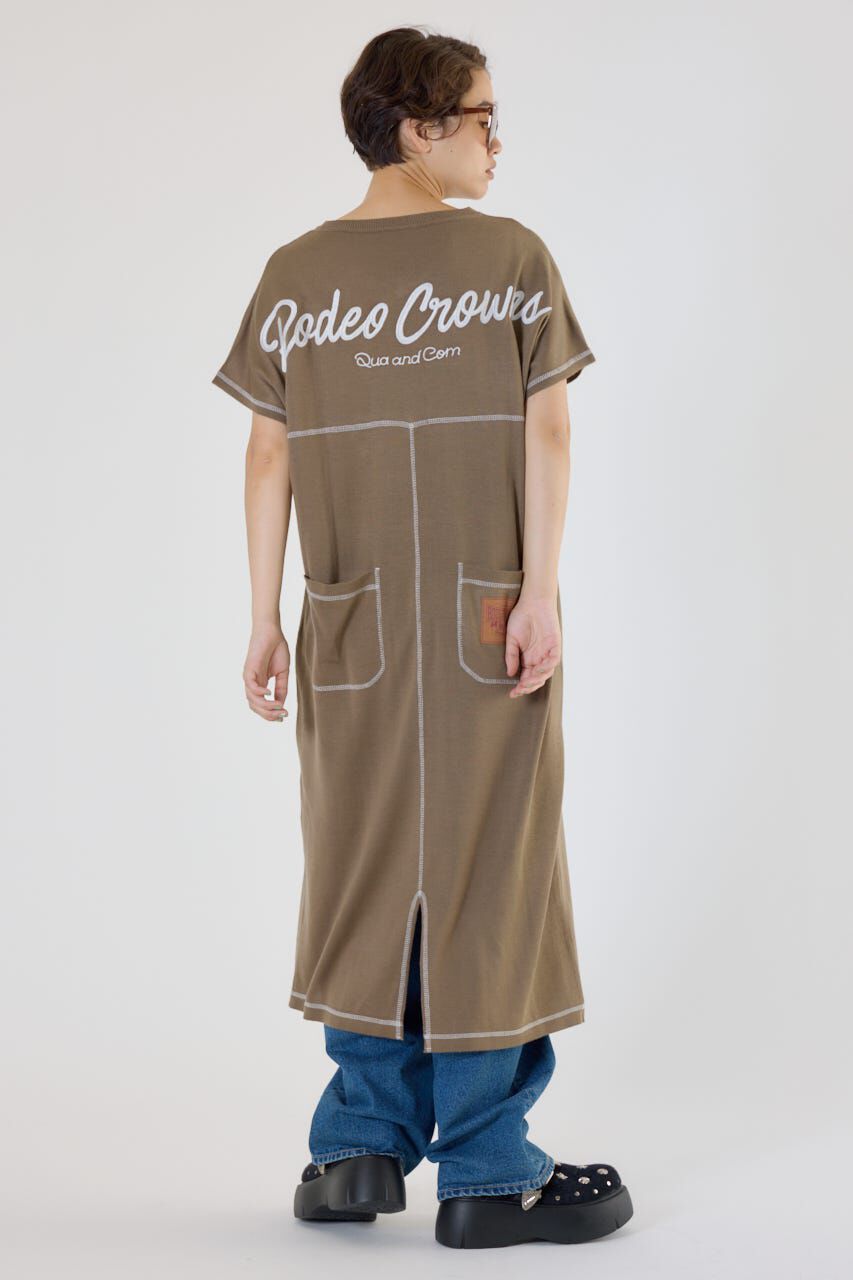 RODEO CROWNS「配色ステッチニットコンビワンピース」|ワンピース|
