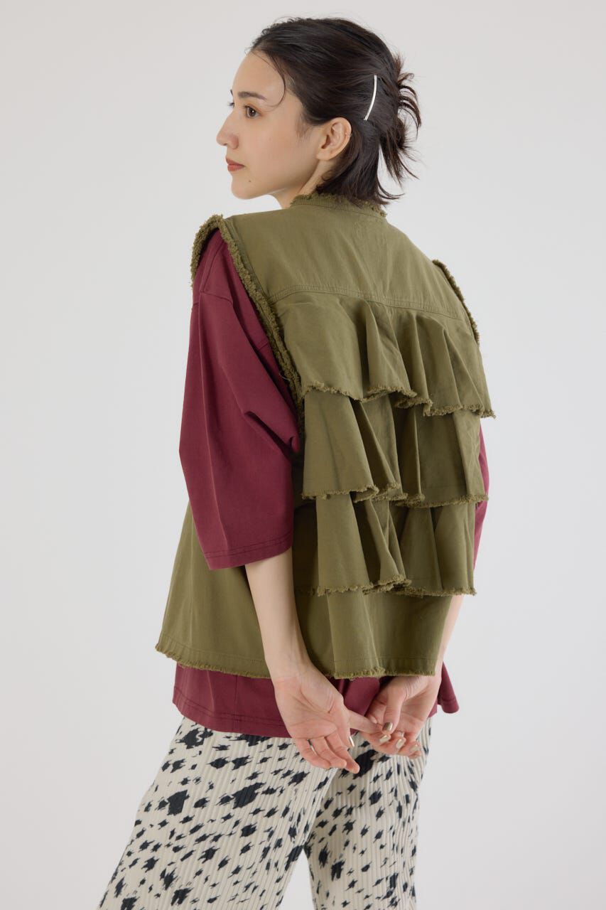 RODEO CROWNS「バックフリルベスト」|ダウンベスト・ベスト|