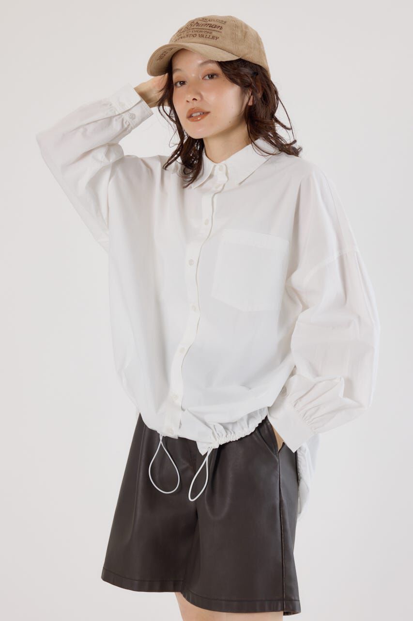 RODEO CROWNS「ドロストオーバーシャツ」|シャツ・ブラウス|O/WHT1