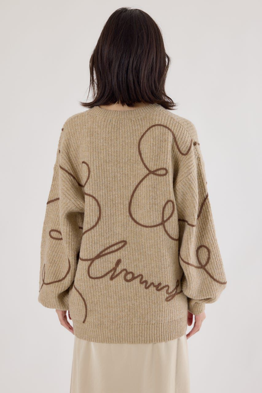 RODEO CROWNS「Embroideryラインロゴニットトップス」|ニット・セーター|