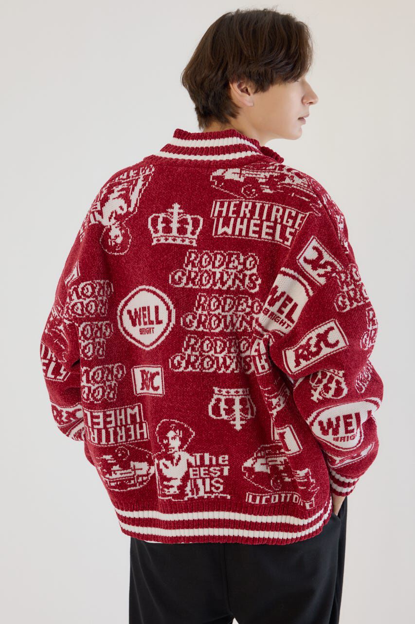 RODEO CROWNS「グラフィティーニットスタジャン」|ブルゾン・スタジャン|