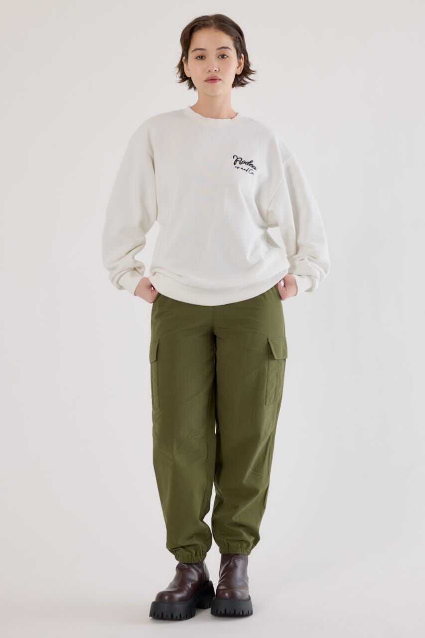 RODEO CROWNS「ロゴデニムパッチスウェットトップス」|パーカー|