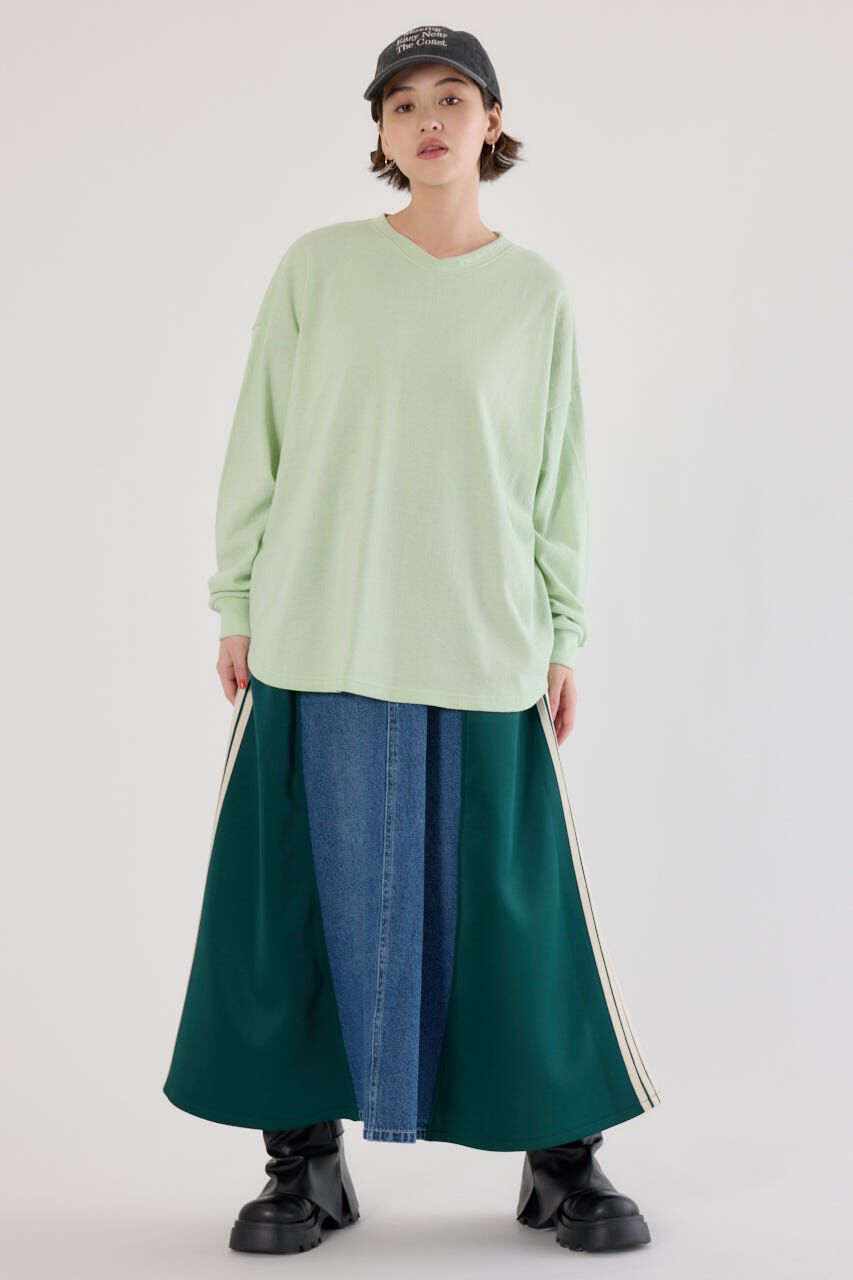 RODEO CROWNS「梨地VネックロングスリーブTシャツ」|Tシャツ・カットソー|