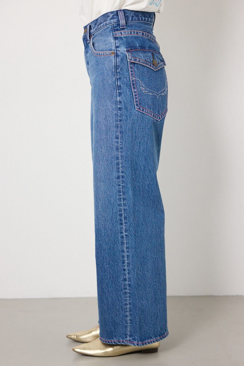 RODEO CROWNS「カラーステッチダボパンツ」|デニム|