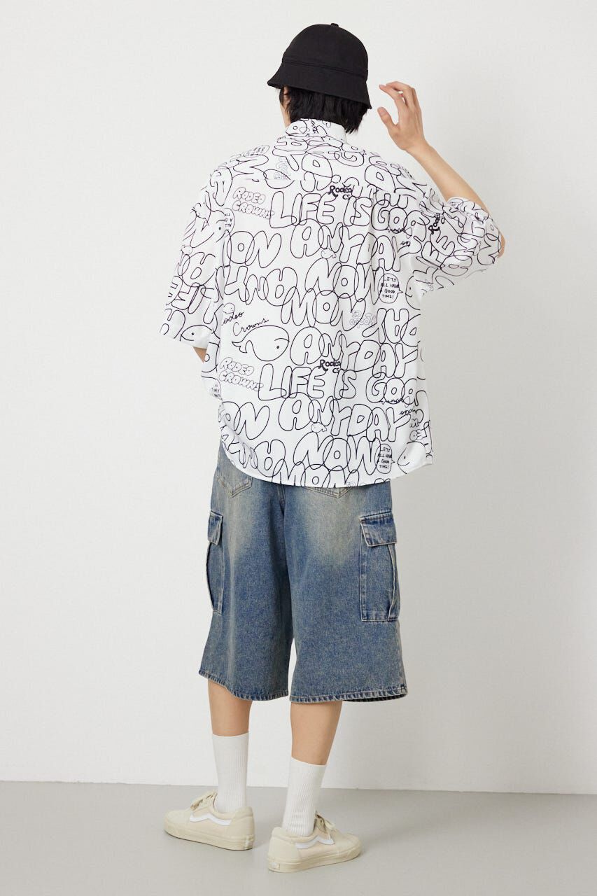 RODEO CROWNS「ドローイングホエールシャツ」|シャツ・ブラウス|