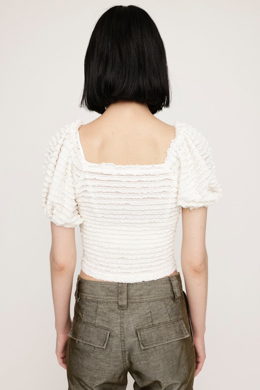 SLY「FRILL PUFF CUT トップス」|Tシャツ・カットソー|