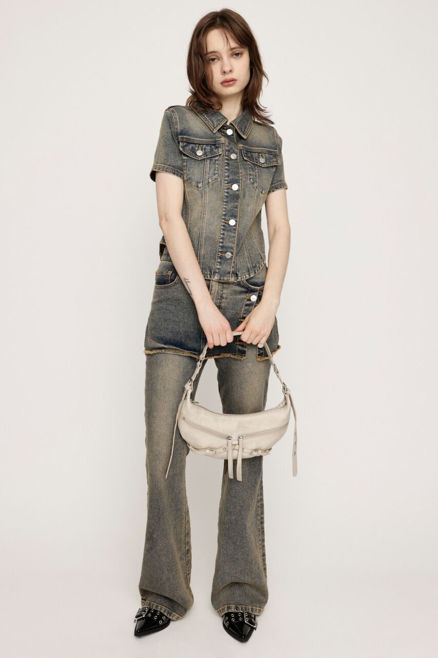 SLY「OVERDYE COMPACT CROP TOPS-BE」|シャツ・ブラウス|