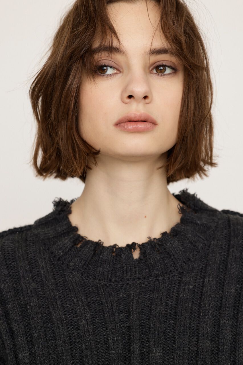 SLY「DAMAGED LG トップス」|ニット・セーター|