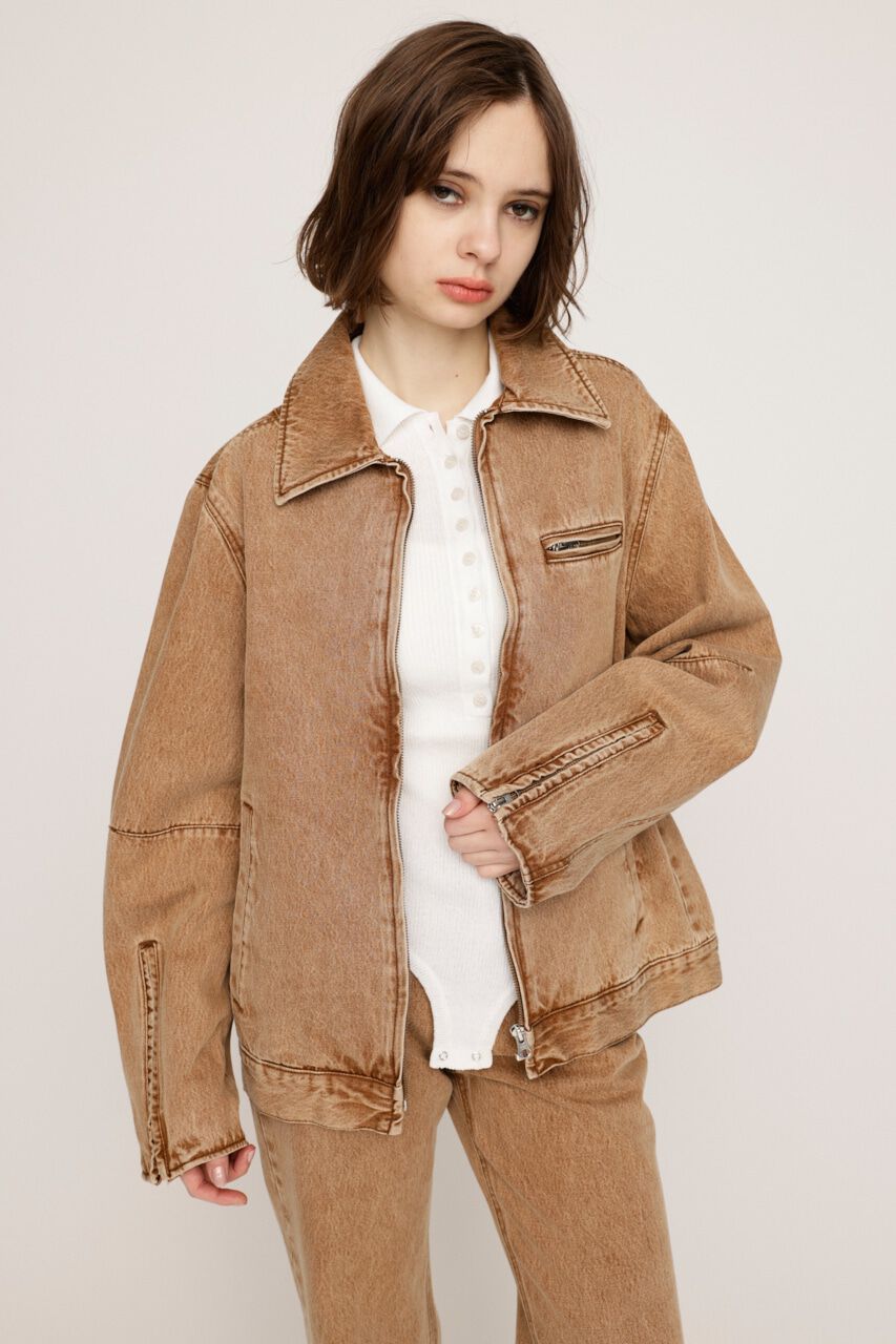 SLY「FRONT ZIP BOXY BZ-BE」|デニムジャケット|