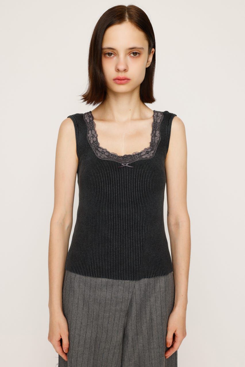 SLY「LACE DOCKING RIB TANK」|タンクトップ|