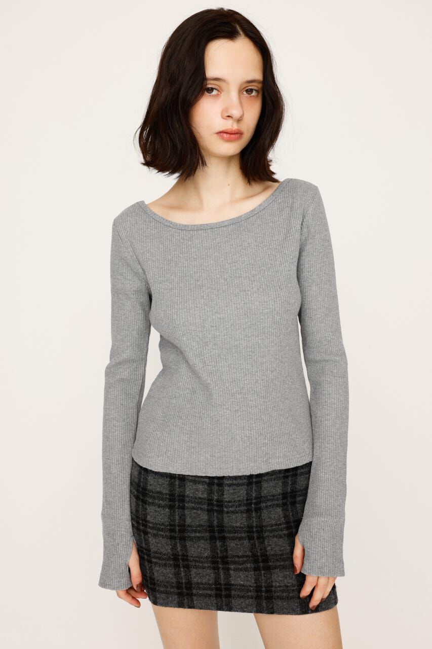 SLY「2WAY CUT RIB トップス」|Tシャツ・カットソー|