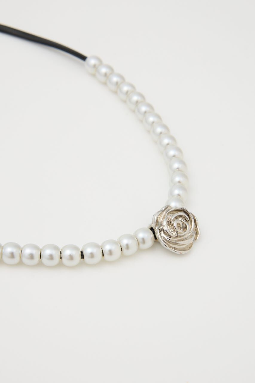 SLY「ROSE F／PEARL チョーカー」|ネックレス|