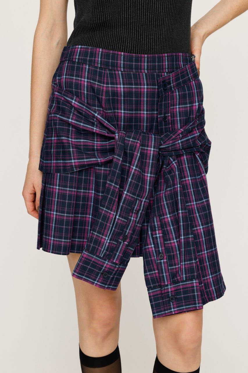 SLY「REMAKE LIKE CHECK ショートスカート」|スカート|