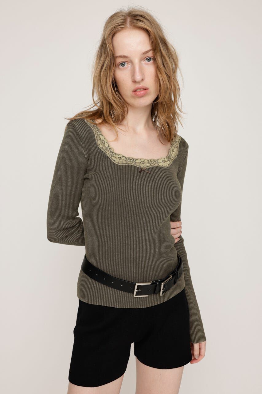 SLY「LACE DOCKING トップス」|ニット・セーター|KHA